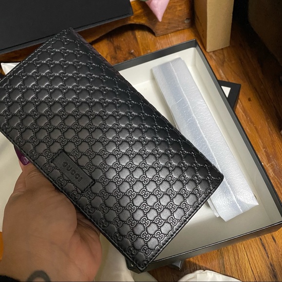 Gucci Handbags - Gucci 466507 Micro GG Guccissima Crossbody Wallet